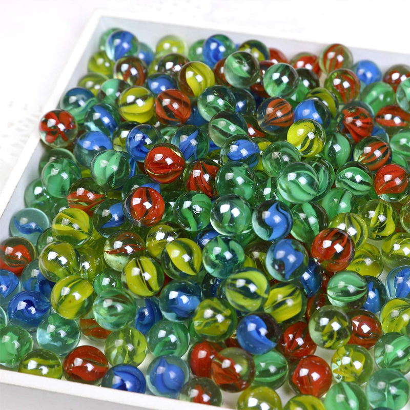 Aquarium Fish Farm - 50Pcs 14mm Colorful Glass Marble Decor