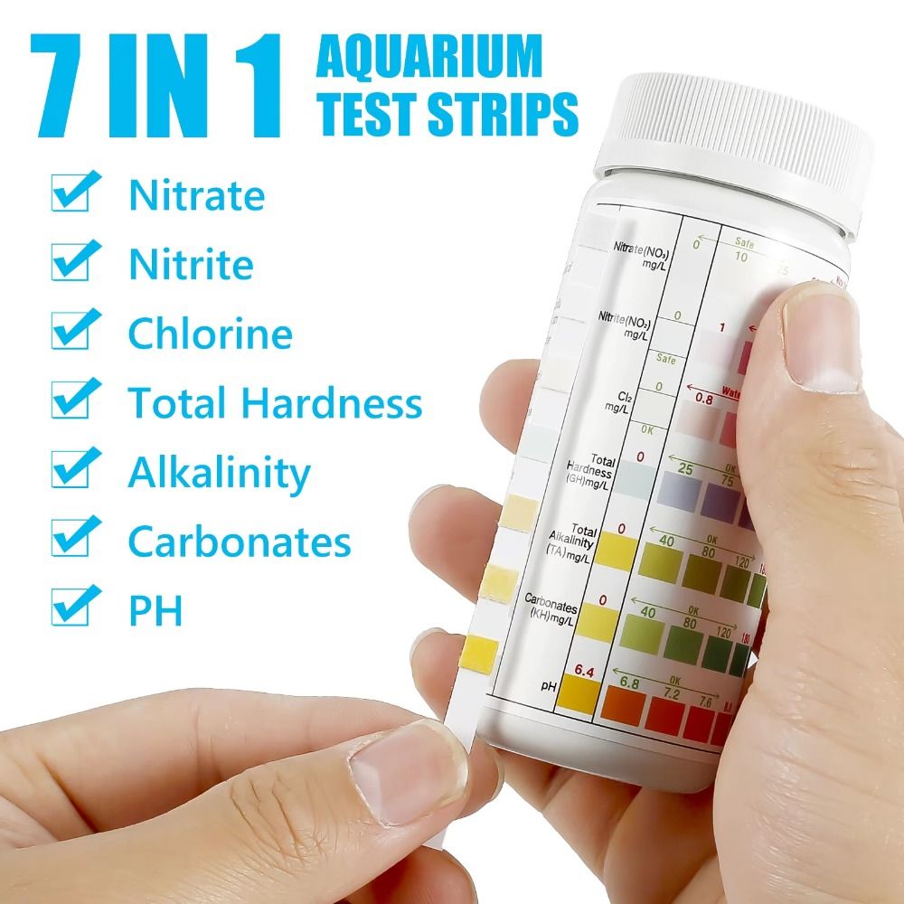 Aquarium Test Kit - 100Pcs 7 in 1 Aquarium Test