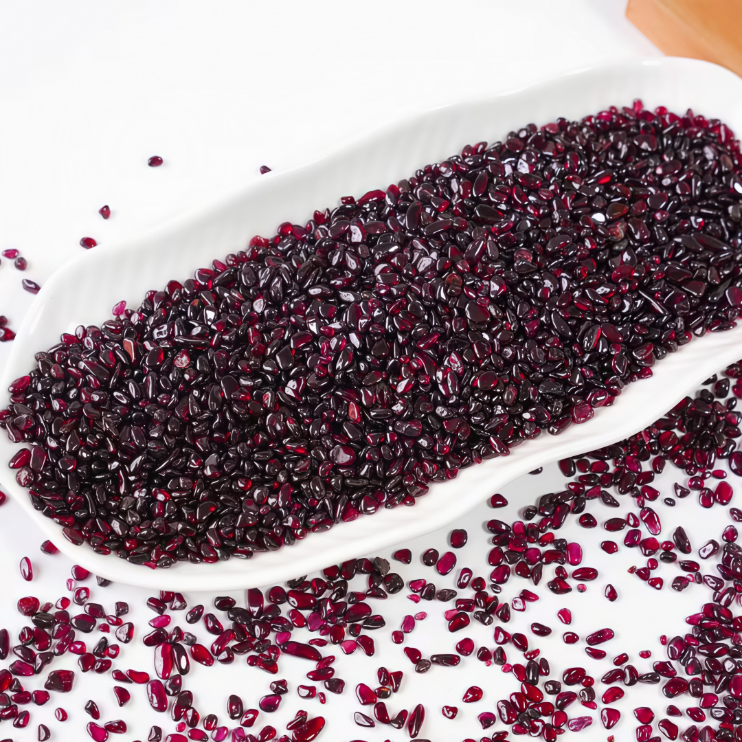 Aquarium Fish Farm - Natural Garnet Crushed Stone, Garden Decoration,