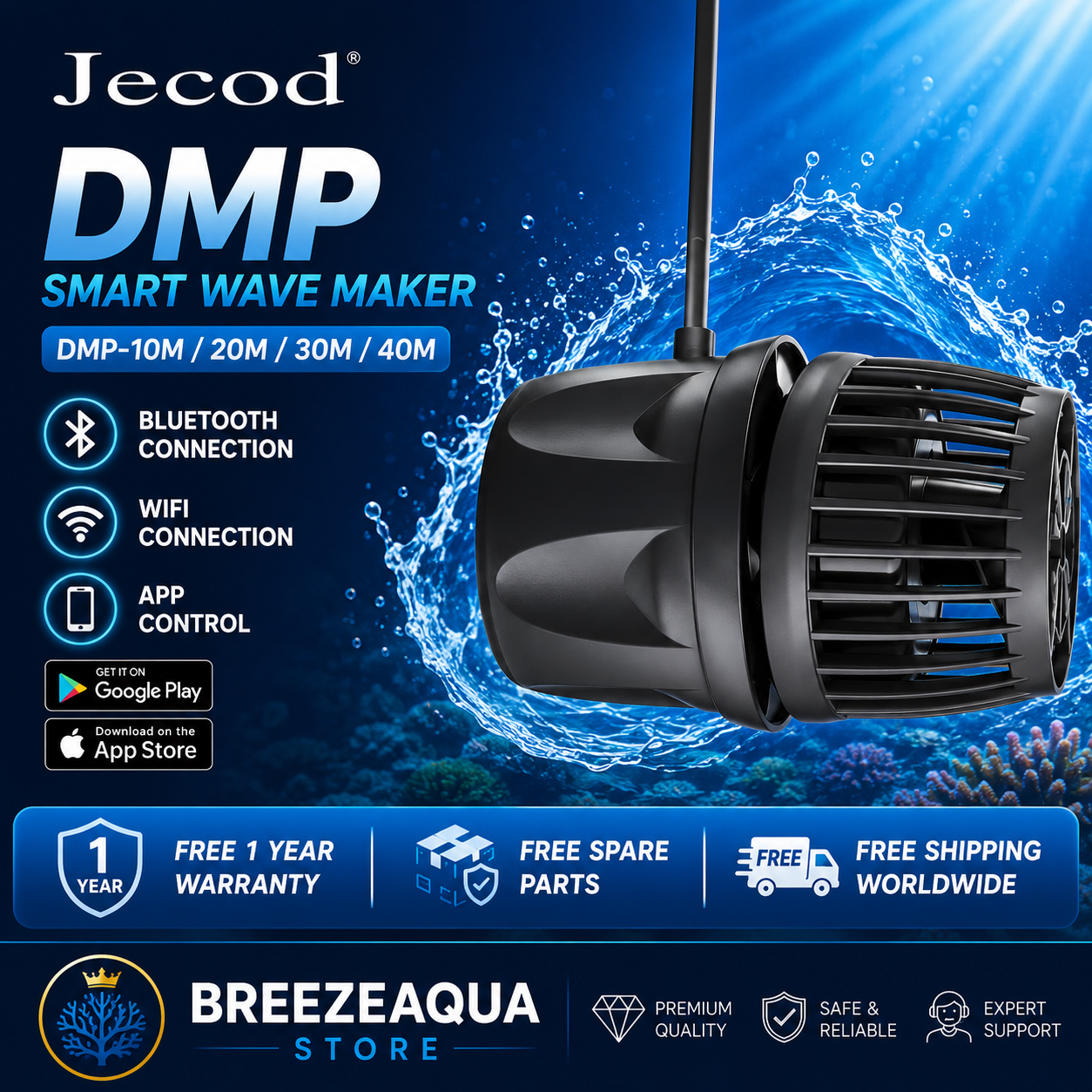 Aquarium Fish For Beginners - Jecod/Jebao New Cordless DMP-10M/20M-30/40M WiFi Bluetooth