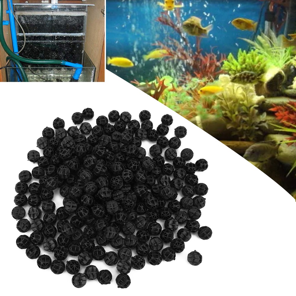 Aquarium Fish Black - 200PCS Set Durable 16mm Biochemical Ball