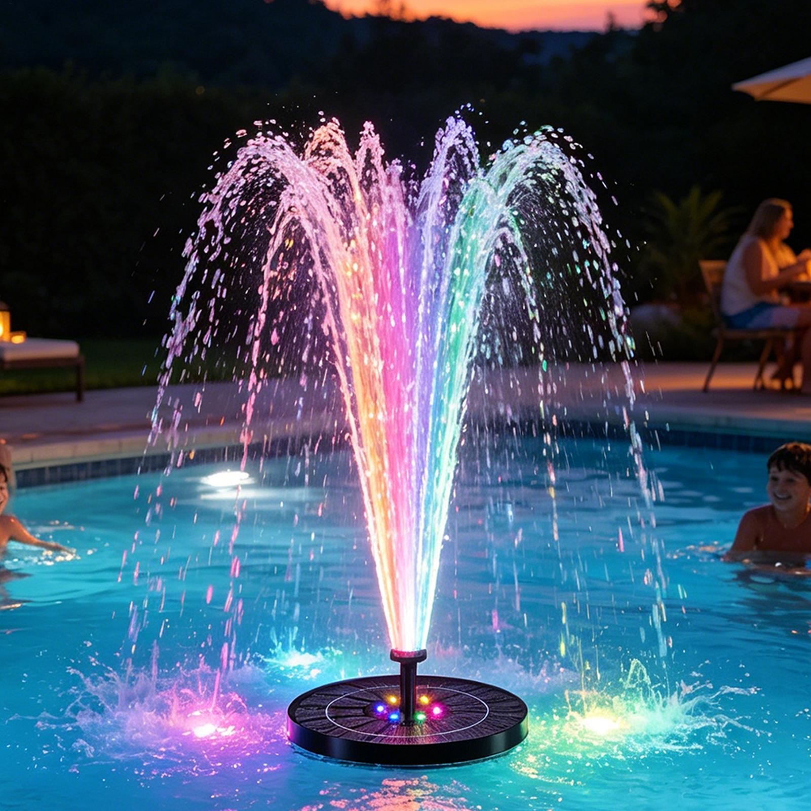Aquarium Fish Escape - Floating Solar Bird Bath Fountain with