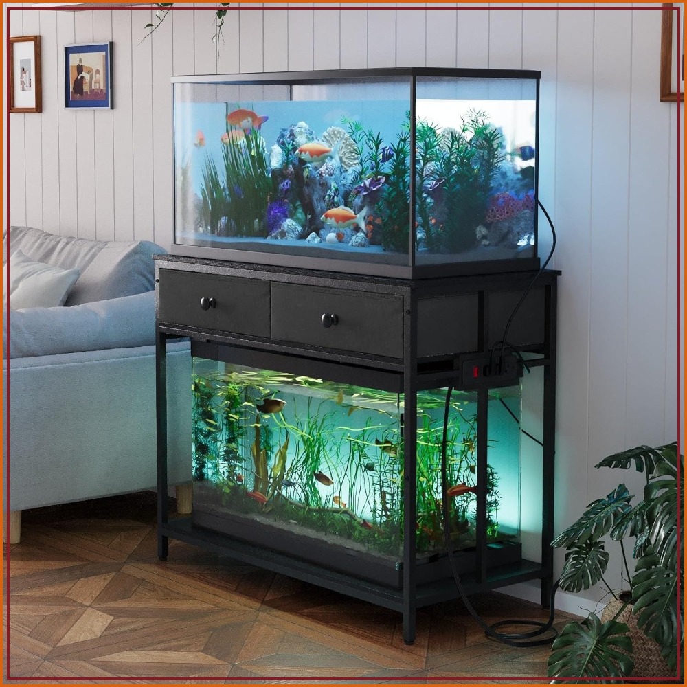 40 Gallon Aquarium Stand with  - đánh giá và giá Aquarium Fish Black