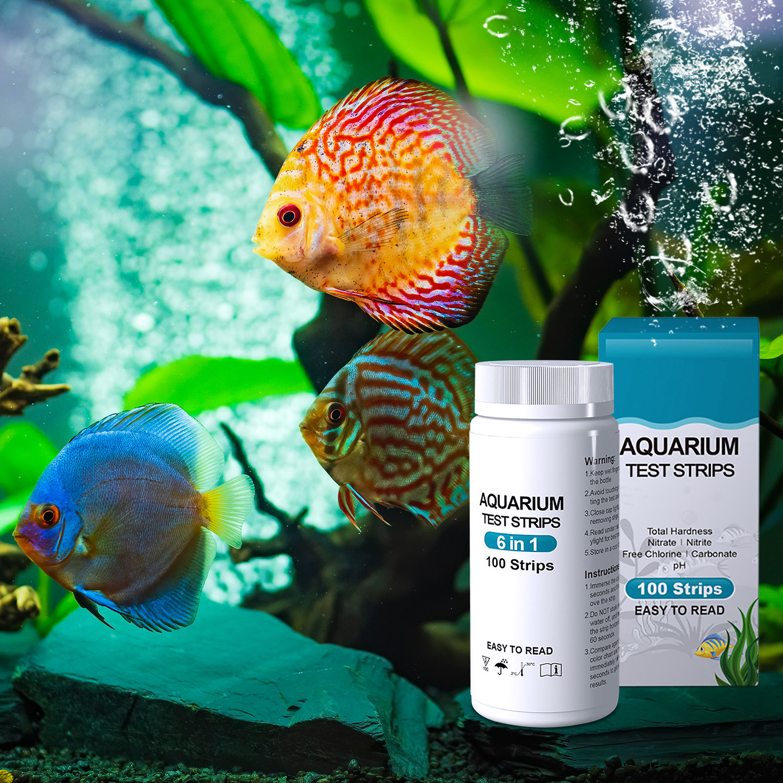 100pcs 6-in-1 Water Quality Te - đánh giá và giá Aquarium Test Kit