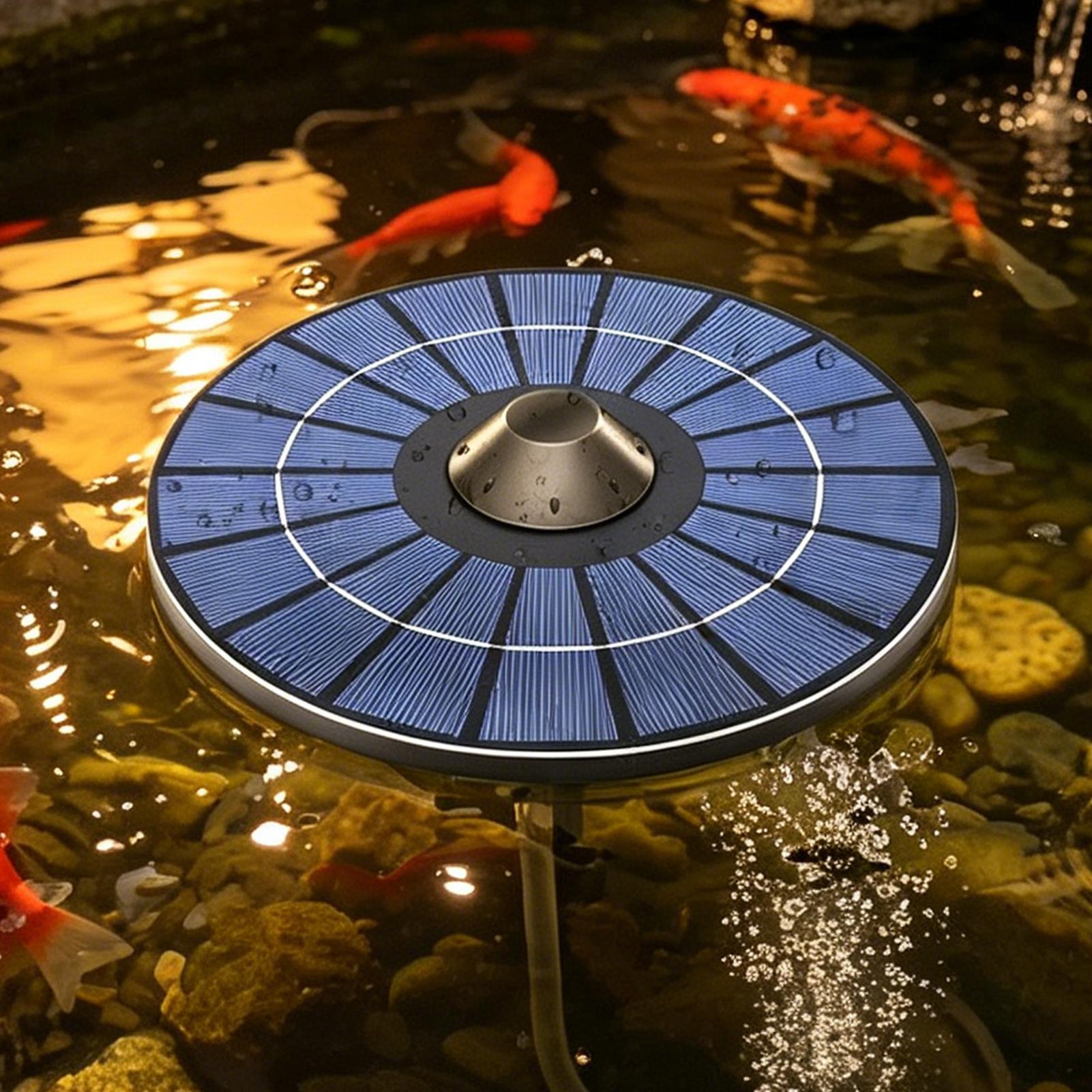 Solar-powered pond aerator pum - đánh giá và giá Aquarium Fish Escape