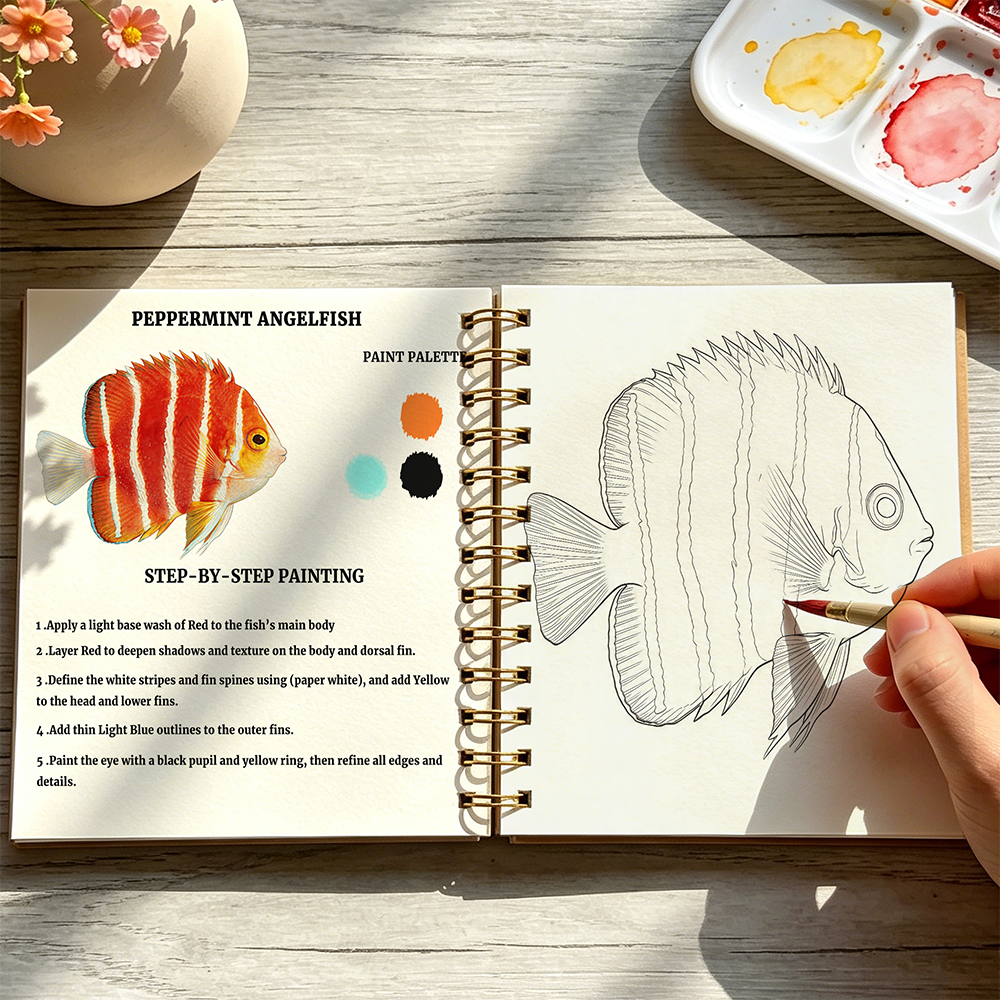 Watercolor Ocean Fish Tutorial - đánh giá và giá Draw Fish Aquarium