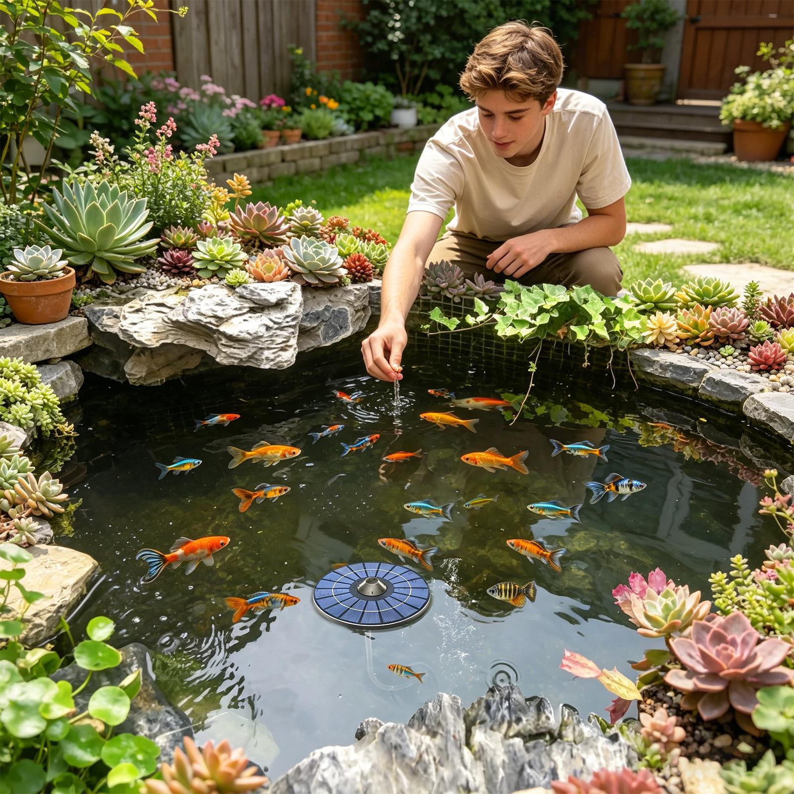 Solar Pond Aerator With 1.5M A - đánh giá và giá Aquarium Fish Escape