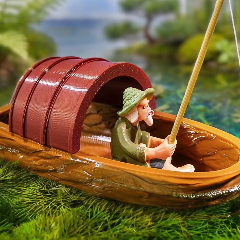 【D】Mini Fisherman Boat Model S - đánh giá và giá Aquarium Fish Escape