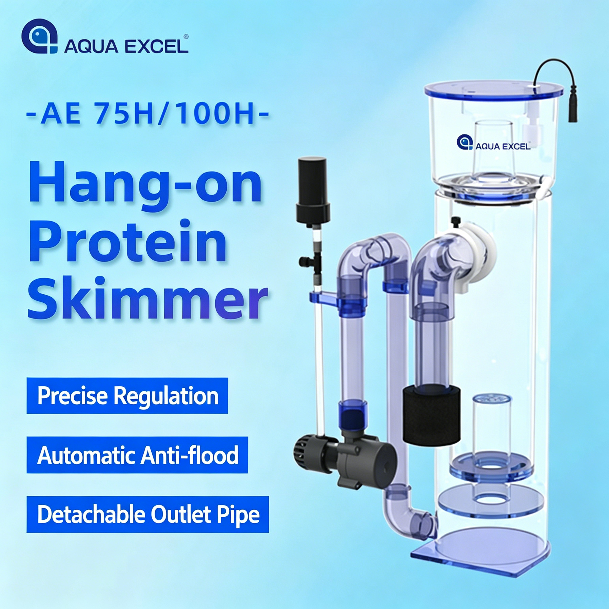 AQUA EXCEL AE-75H/100H Hang-on - đánh giá và giá Aquarium Fish Waste Collector